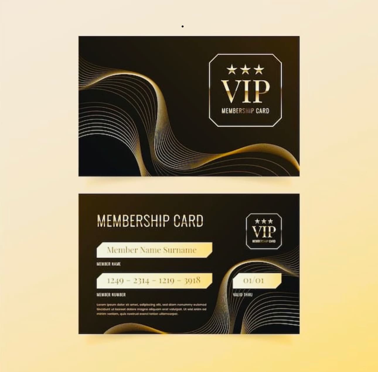 Custom VIP membership card
