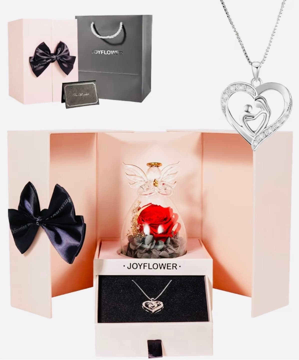 Rose bear & necklace box